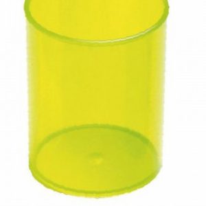 CUBILETE DE PLASTICO 78 MM. DIAMETRO X 100 MM. ALTO TRANSPARENTE AMARILLO FAIBO 205-20
