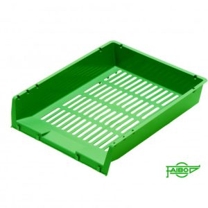 BANDEJA APILABLE DE PLASTICO 340X275X65 MM. COLOR VERDE FAIBO 90-04