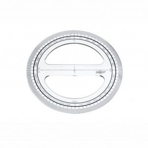 CIRCULO TRANSPARENTE EN PLASTICO INYECTADO GRADUADO Y BISELADO 12 CM. FAIBO 220