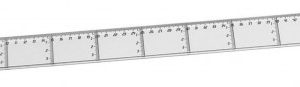 REGLA PLANA TRANSPARENTE EN PLASTICO INYECTADO GRADUADO Y BISELADO 50 CM. FAIBO 41150