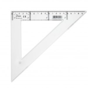 ESCUADRA TRANSPARENTE EN PLASTICO INYECTADO GRADUADO Y BISELADO 30 CM. FAIBO 41230