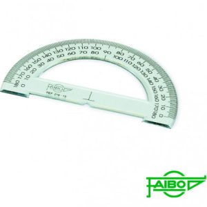 SEMICIRCULO TRANSPARENTE EN PLASTICO INYECTADO GRADUADO Y BISELADO 15 CM. FAIBO 216