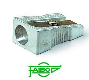 SACAPUNTAS METALICO SIMPLE CON FORMA DE CUÑA 100% RECICLABLE FAIBO 2001