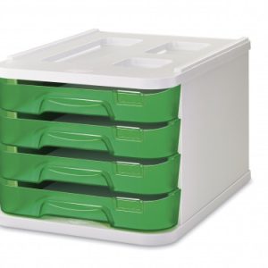 MODULO DE 4 CAJONES POLIESTIRENO VERDE FLUOR FAIBO 1000M-19