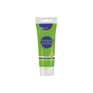 BOTE PINTURA ACRILICA 75 ML VERDE CON GLITTER BISMARK 328675