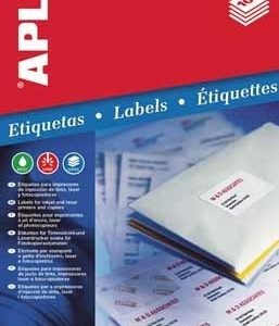 CAJA 100 HOJAS ETIQUETA BLANCA ILC 105X148 1280 APLI