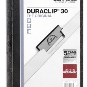 DOSSIER CON CLIP 30 H A4 NEGRO DURABLE 2200-01