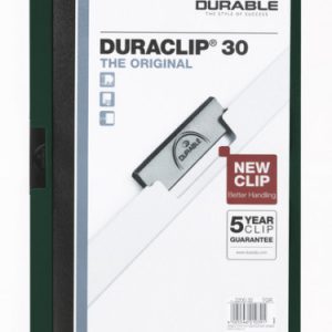 DOSSIER CON CLIP 30 H A4 VERDE DURABLE 2200-32