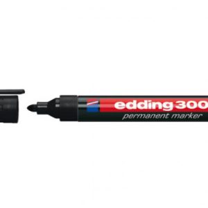 MARCADOR PERMANENTE PUNTA REDONDA 1.5-3MM 300 NEGRO EDDING 300-01