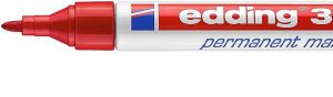 MARCADOR PERMANENTE PUNTA REDONDA 1.5-3MM 3000 ROJO EDDING 3000-02