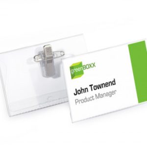 CAJA DE 50 IDENTIFICADORES PINZA Y ALFILER PVC 54X90 DURABLE 8101-19