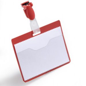 CAJA DE 25 IDENTIFICADORES CON PINZA ROJO 60X90 DURABLE 8106-03