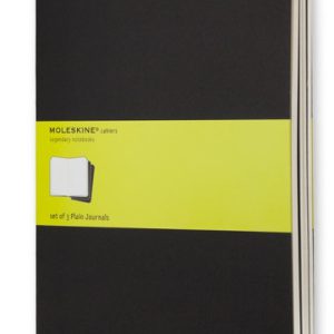 SET DE 3 LIBRETAS CAHIER NEGRAS XL (19X25CM) LISAS MOLESKINE QP323