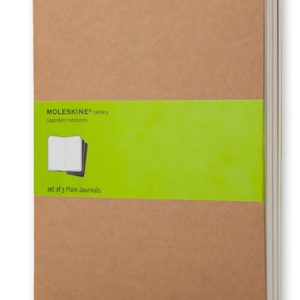 SET DE 3 LIBRETAS CAHIER MARRÓN KRAFT XL (19X25CM) LISAS MOLESKINE QP423
