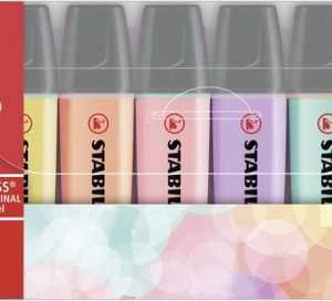 ESTUCHE 6 MARCADORES FLUORESCENTE BOSS PASTEL TRAZO 2/5MM. SURTIDO STABILO 70/6-2