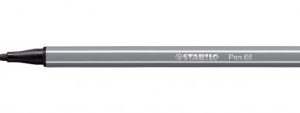 ROTULADOR PUNTA FIBRA MEDIA 1MM. PEN 68 GRIS OSCURO STABILO 68/96