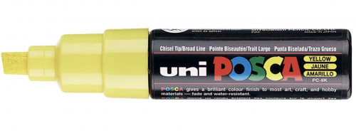 MARCADOR PC-8K POSCA PUNTA B 8MM. AMARILLO UNI-BALL 300434000