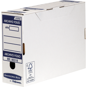 CAJA DE ARCHIVO DEFINITIVO FOLIO 100MM AZUL BANKERS BOX 0031802
