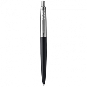 BOLÍGRAFO JOTTER XL RICHMOND NEGRO MATE RIBETE DE COLOR CROMO PLUMÍN MEDIO TINTA AZUL PARKER 2068358