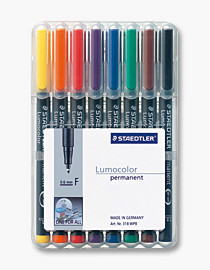 ESTUCHE 8 MARCADORES LUMOCOLOR PERMANENTE PUNTA FINA 0,6MM. SURTIDOS STAEDTLER 318 WP8