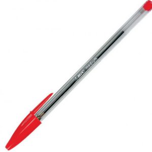 BOLIGRAFO CRISTAL CUERPO TRANSPARENTE TRAZO 0,4 MM. COLOR ROJO BIC 8373619