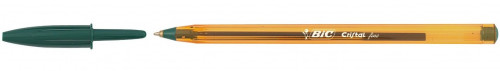 BOLIGRAFO CRISTAL FINE CUERPO NARANJA TRAZO 0,3 MM. COLOR VERDE BIC 872729