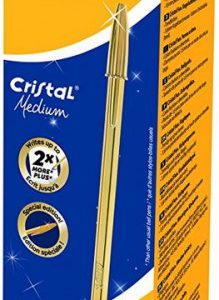 BOLIGRAFO CRISTAL CELEBRATE TRAZO 0,4 MM. COLOR ORO BIC 9213401