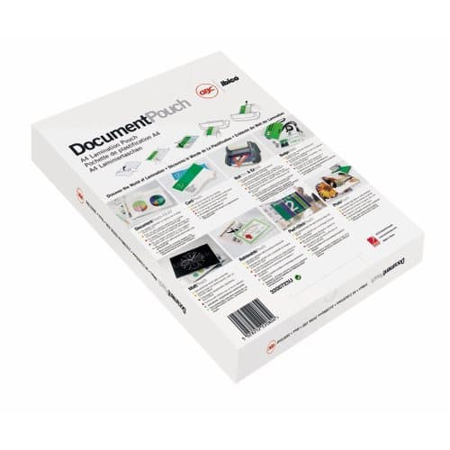 CAJA DE 100 BOLSAS DE PLASTIFICACIÓN 216X303 FORMATO A4 80 MICRAS GBC IB585036 - Imagen 3