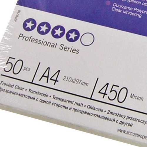 CAJA DE 100 CUBIERTAS POLIPROPILENO FORMATO A4 DE 300 MICRAS TRANSLÚCIDO GBC IB386848 - Imagen 6