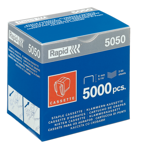CAJA DE 5000 GRAPAS TIPO 5050E GALVANIZADAS PARA GRAPADORAS ELECTRICAS RAPID 20993500 - Imagen 2