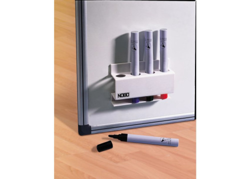 PORTA ROTULADORES MAGNETICO CAPACIDAD 4 ROTULADORES 8X12X3,2 CM. NOBO 3503846 - Imagen 2