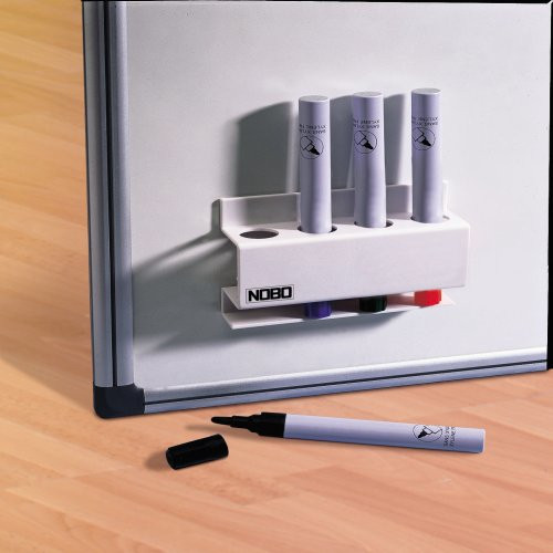 PORTA ROTULADORES MAGNETICO CAPACIDAD 4 ROTULADORES 8X12X3,2 CM. NOBO 3503846 - Imagen 3