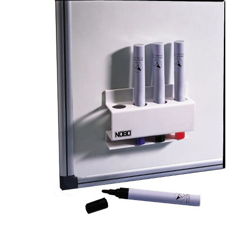 PORTA ROTULADORES MAGNETICO CAPACIDAD 4 ROTULADORES 8X12X3,2 CM. NOBO 3503846 - Imagen 4