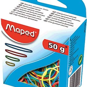 EXPOSITOR 12 CAJAS DE GOMAS ELASTICAS COLORES SURTIDOS GROSOR 1,5MM. MAPED 351100