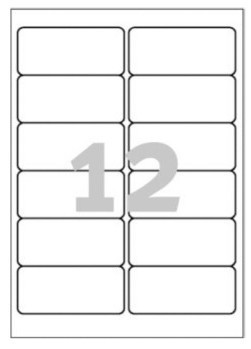 PAQUETE 20 HOJAS ETIQUETAS DE POLIÉSTER BLANCO-IMPRESORAS LÁSER-99,1X42,3 MM AVERY L4776-20 - Imagen 2