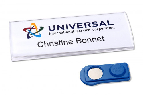 CAJA 10 PORTANOMBRES PROFIL BADGE CON IMÁN–27 X 75 MM AVERY 4836-M