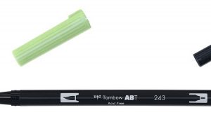 ROTULADOR DOBLE PUNTA PINCEL COLOR MINT TOMBOW ABT-243