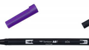 ROTULADOR DOBLE PUNTA PINCEL COLOR VIOLET TOMBOW ABT-606