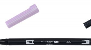ROTULADOR DOBLE PUNTA PINCEL COLOR PURPLE SAGE TOMBOW ABT-623