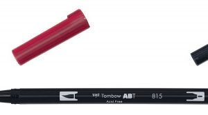 ROTULADOR DOBLE PUNTA PINCEL COLOR CHERRY TOMBOW ABT-815