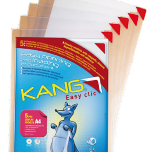PACK DE 5 FUNDA ADHESIVA REPOSCIONABLE KANG EASY CLIC A4 VERTICAL/HORIZONTAL TARIFOLD 194770
