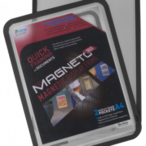 PACK DE 2 MARCO MAGNÉTICO MAGNETO SOLO A4 NEGRO TARIFOLD 195037