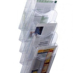 EXPOSITOR MURAL ANTIMICROBIANO STERITOUCH ARCHIPLAY 6 COMPARTIMENTOS DIN A4 VERTICAL 190X235X685 MM CRISTAL TRANSPARENTE ARCHIVO 2000 6126AM CS TP