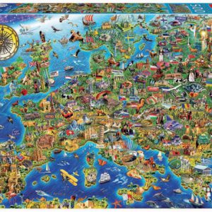 Educa Crazy European Map Puzzle rompecabezas 500 pieza(s)