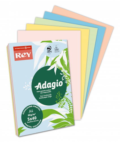 PAQUETE 500H PAPEL 80GR A4 AZUL CELESTE ADAGIO 40002466
