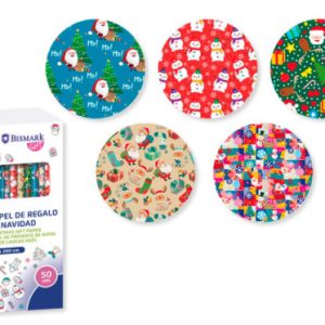 PAPEL DE REGALO NAVIDAD COLORS 70X200 BISMARK 329859