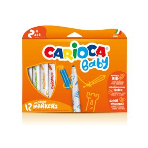 CAJA 12 ROTULADORES VALOROUS MARKER CARIOCA BABY 42814