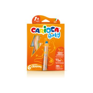CAJA 6 LÁPICES 3 EN 1 + SACAPUNTAS CARIOCA BABY 42817