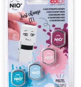 BLISTER 4 RECAMBIOS ALMOHADILLAS LITTLE NIO 4 COLORES PASTEL SURTIDOS COLOP NIL098