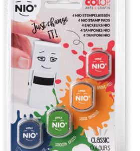BLISTER 4 RECAMBIOS ALMOHADILLAS LITTLE NIO 4 COLORES SÓLIDOS SURTIDOS COLOP NIL099